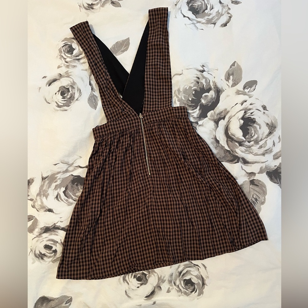 NAF NAF Brown Checkered dress womens/juniors S